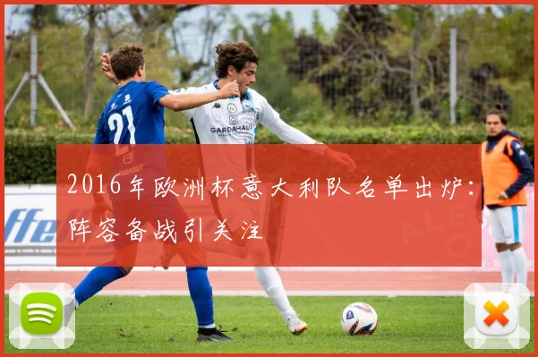 2016年欧洲杯意大利队名单出炉：阵容备战引关注